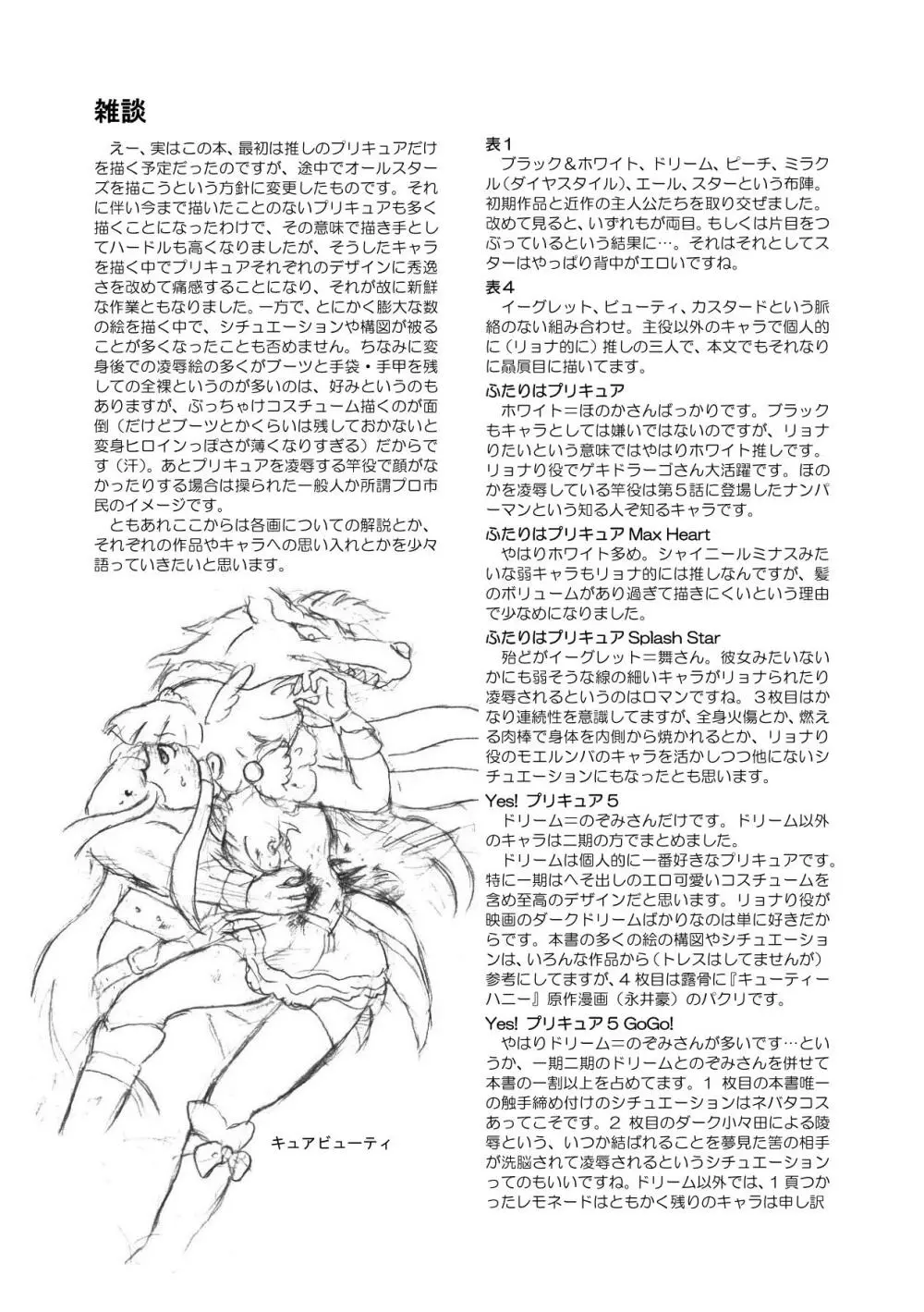プリキュアオールスターズ リョナ&凌辱ラフ画集 Page.69
