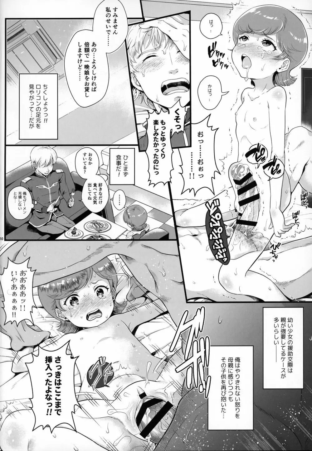 宇宙世紀援交少女オールスターズ~100ジオンドルをくれたら、なにをしてもいいよ…~ Page.9