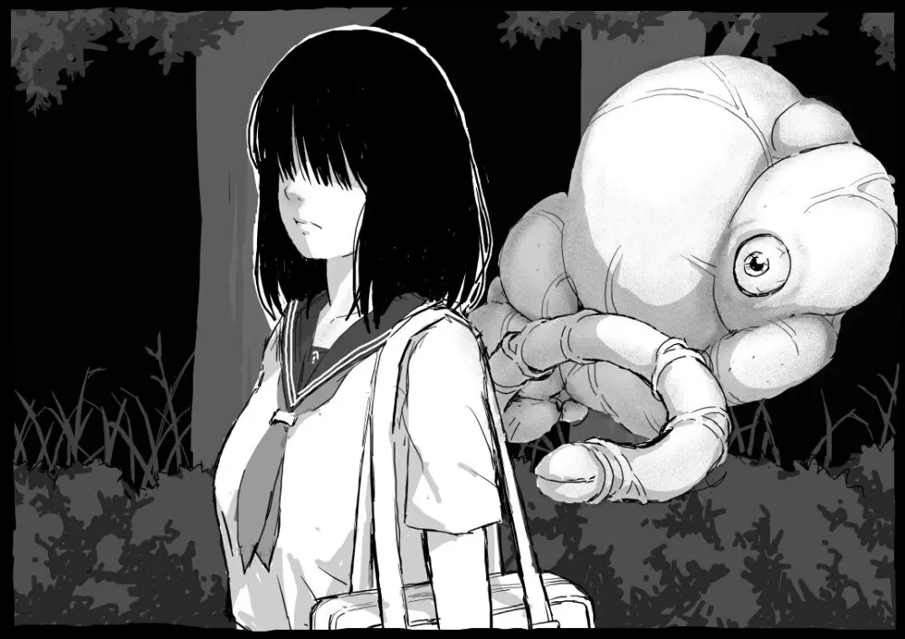 目隠れ女学生VS絶対孕ませモンスター Page.4
