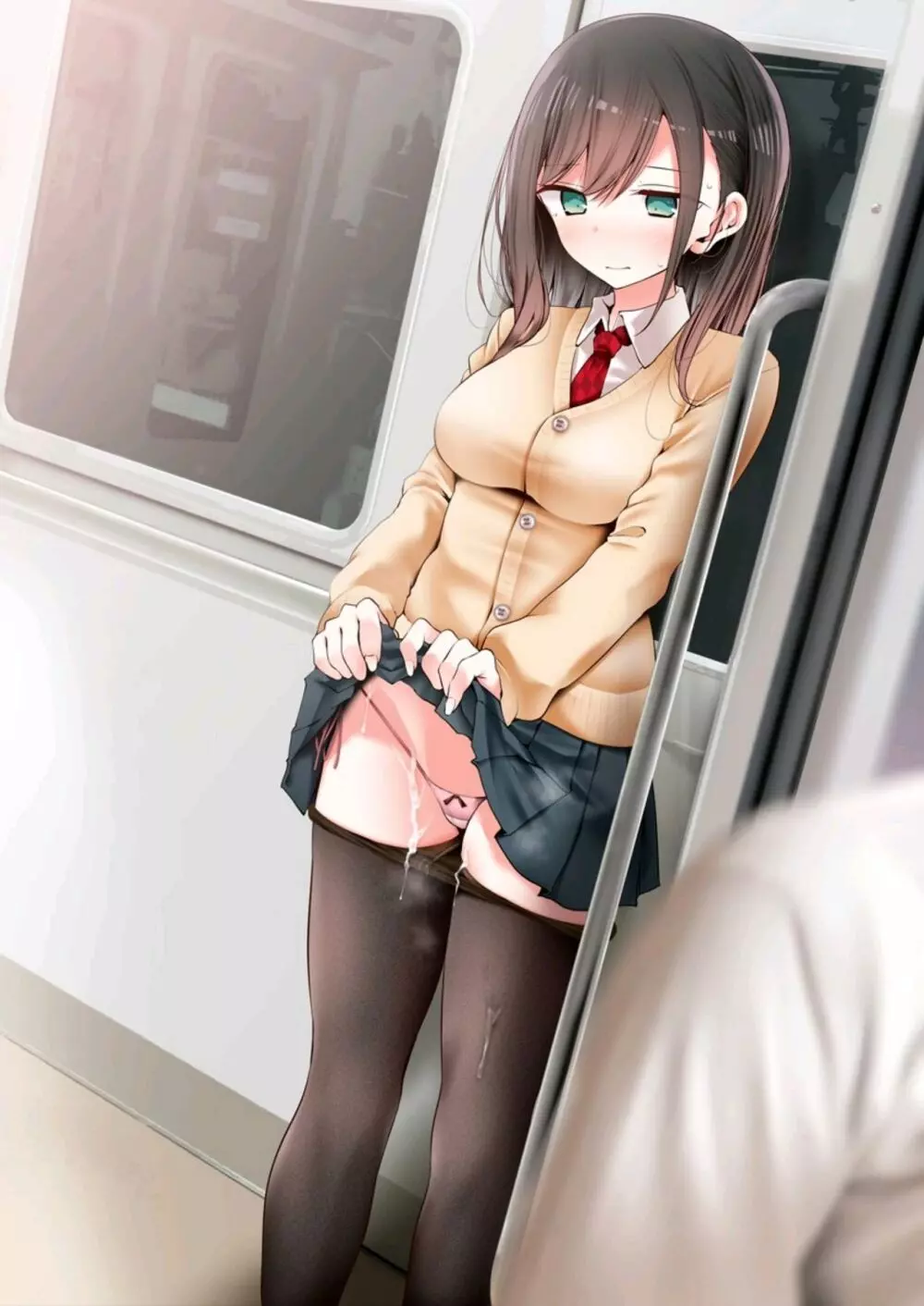 通勤電車でパンツを見せてくるJKがいたのでハメてみた 1 Page.3