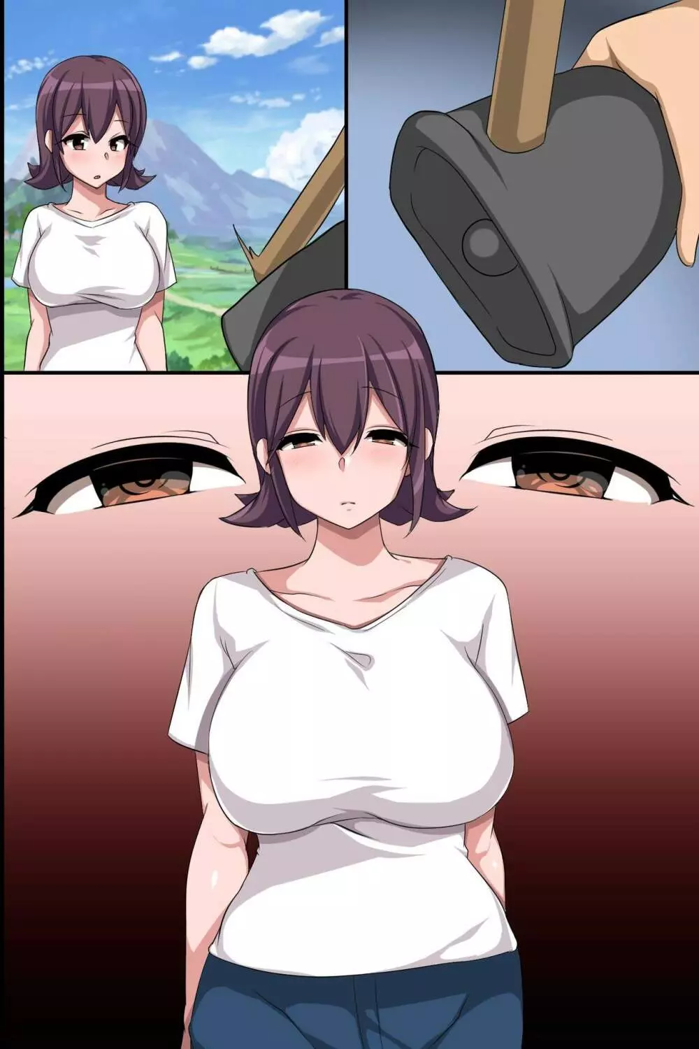デカ乳女どもを躾けて母乳をドバドバ噴射する雌牛娘に育てるミルク牧場 Page.55