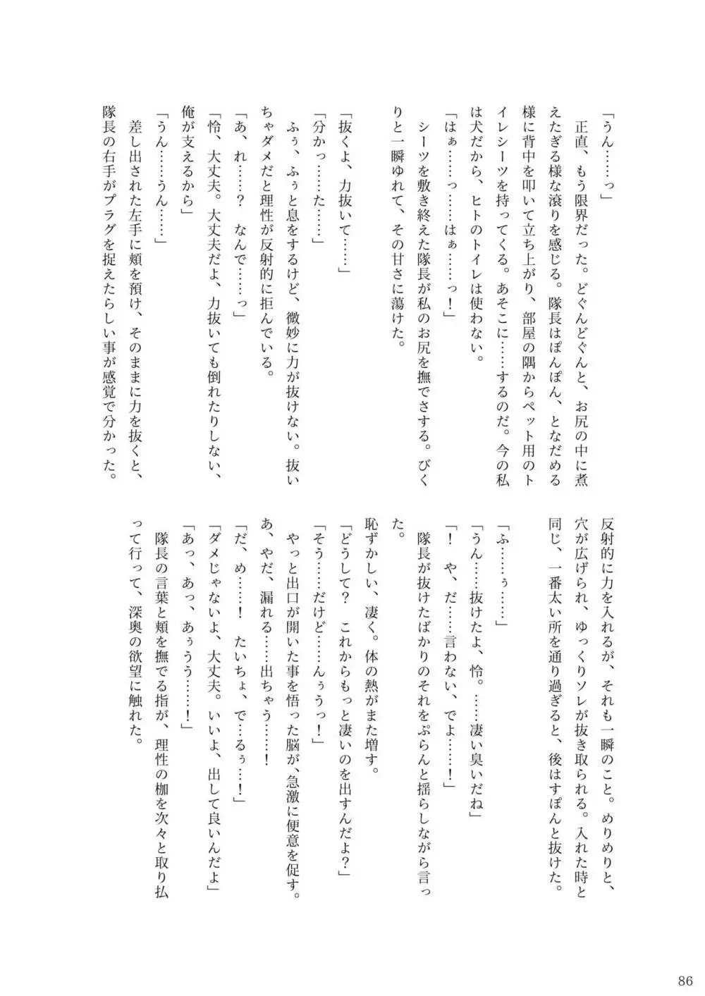 ア○スギア総合スカトロアンソロジー アクトレス排泄実態調査任務~スカポためるっすか!?~2 Page.84