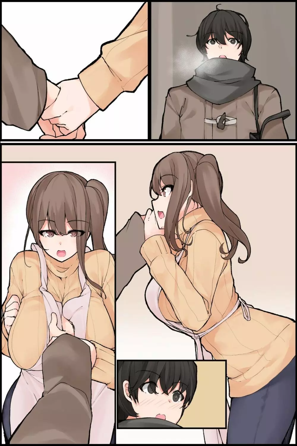 めちゃくちゃエロい身体の世話好き幼なじみと、クール系巨乳美人同僚と俺ん家で3Pハーレム!? Page.54