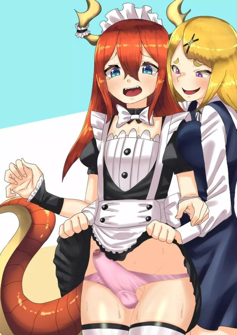 ふたなりお嬢様に拾われた竜人男の娘メイド Page.2