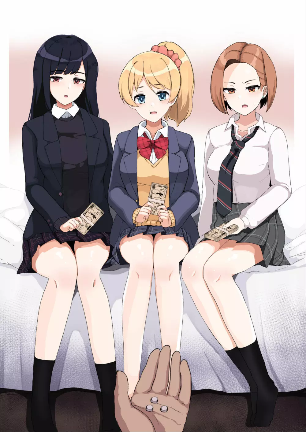 援交4Pハーレム無責任中出しH ~援○交際で制服少女3人に生で中出ししまくる~ Page.34