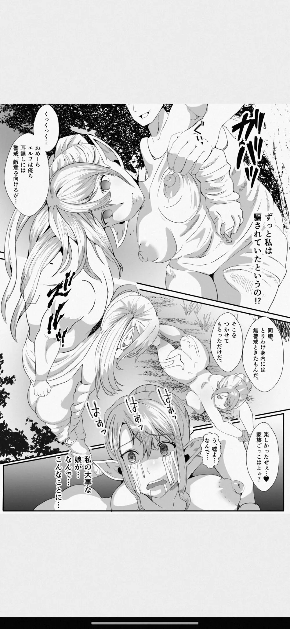 皮とエルフと山賊団~皮にされ出荷されるエルフの家族~ Page.28