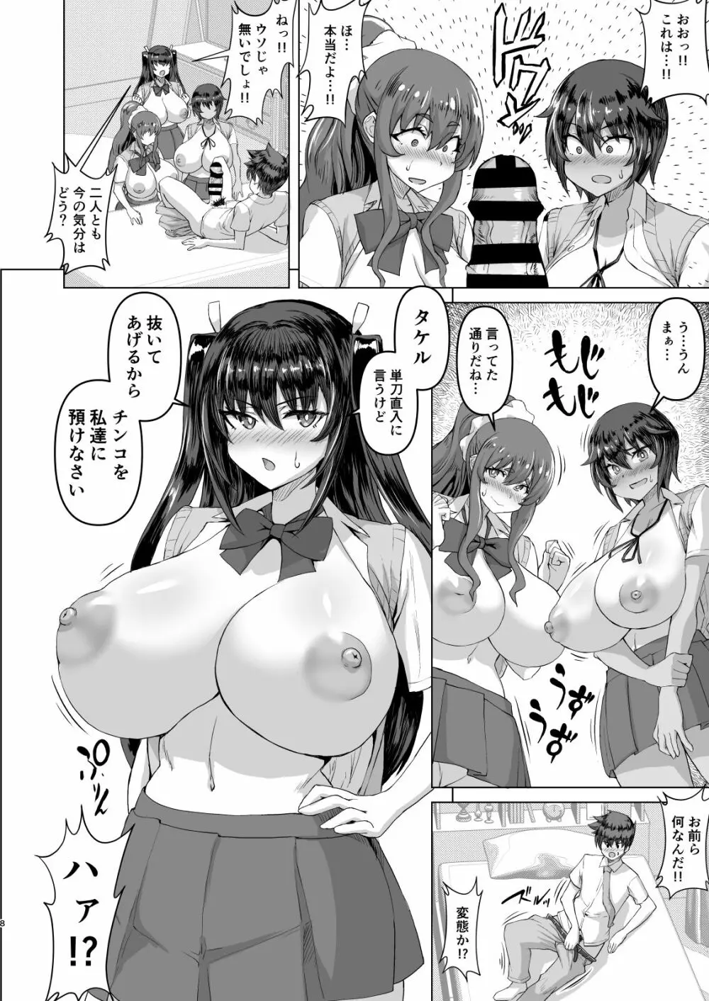 デカチンになったら巨乳幼馴染とその巨乳友達たちが発情してハーレムになった!! Page.8