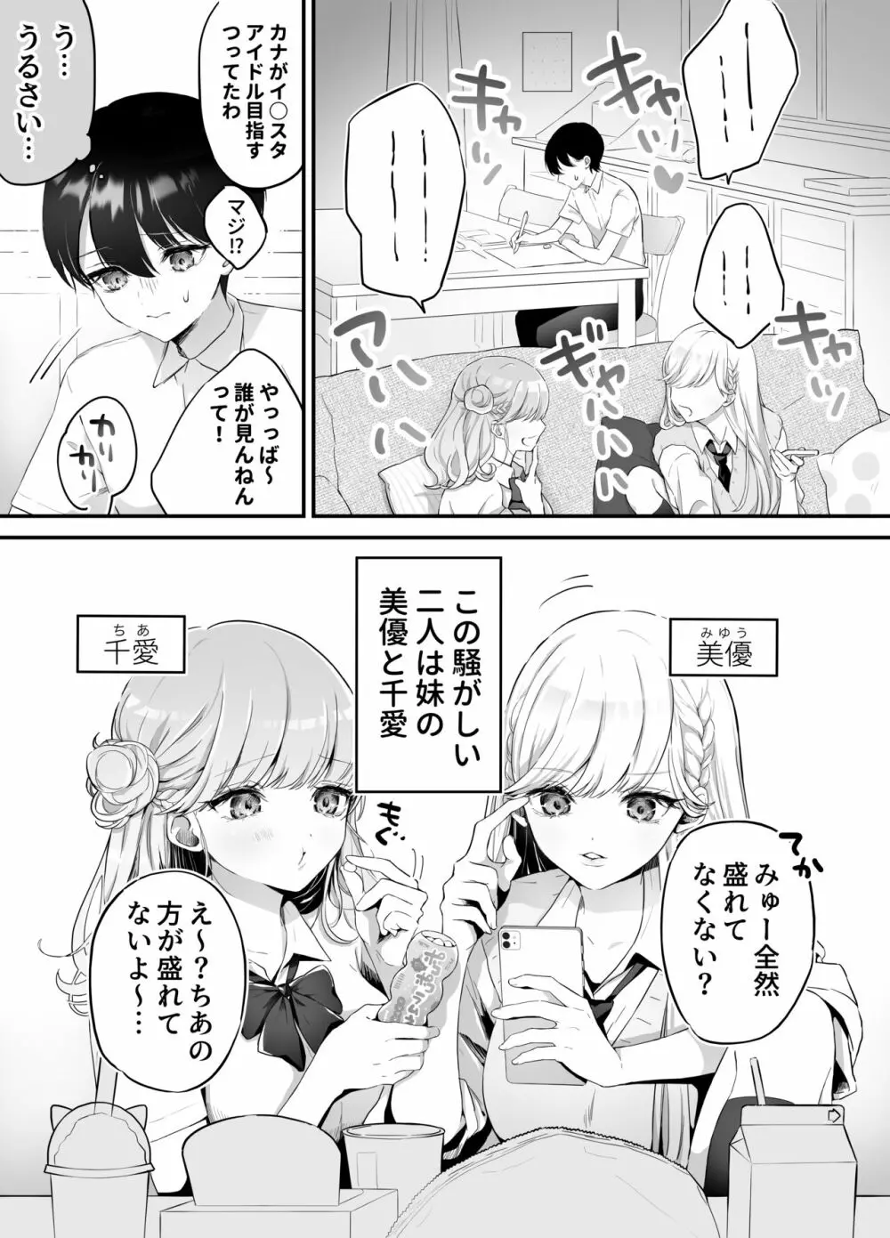 お兄ちゃんなのに妹たちに食べられる~生イキ双子と淫乱デビュー雑魚穴棒~ Page.2