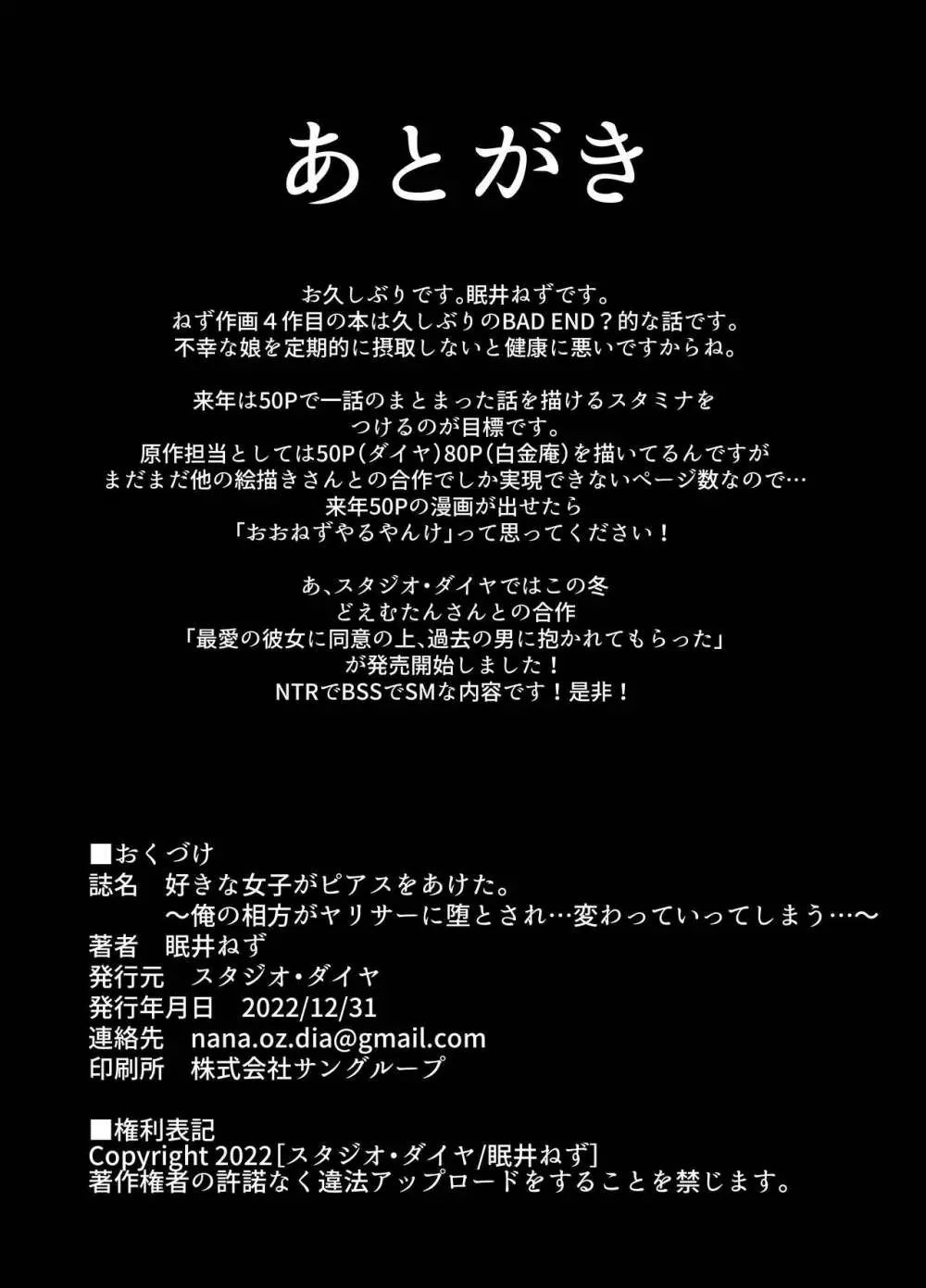 好きな女子がピアスをあけた。~俺の相方がヤリサーに堕とされ…変わっていってしまう…~ Page.28