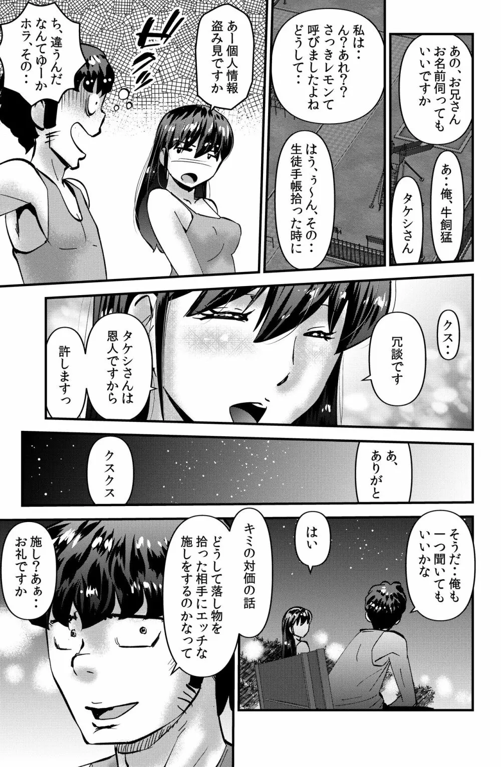お礼にスカートを捲し上げるJK Page.13