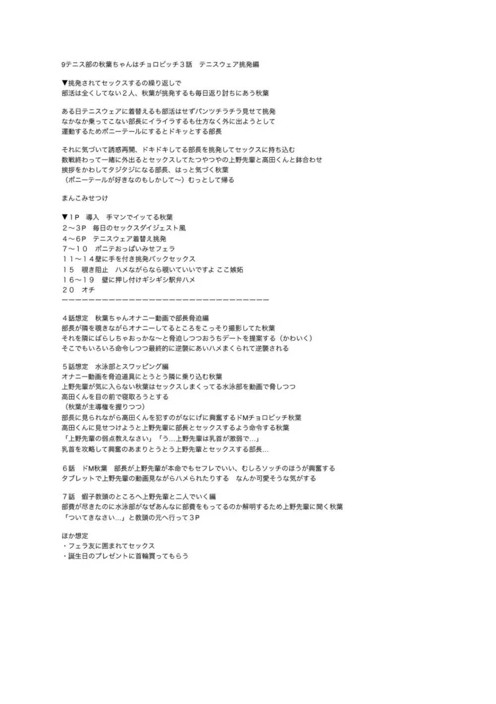 テニス部の後輩秋葉ちゃんは淫乱(チョロ)ビッチ Page.288
