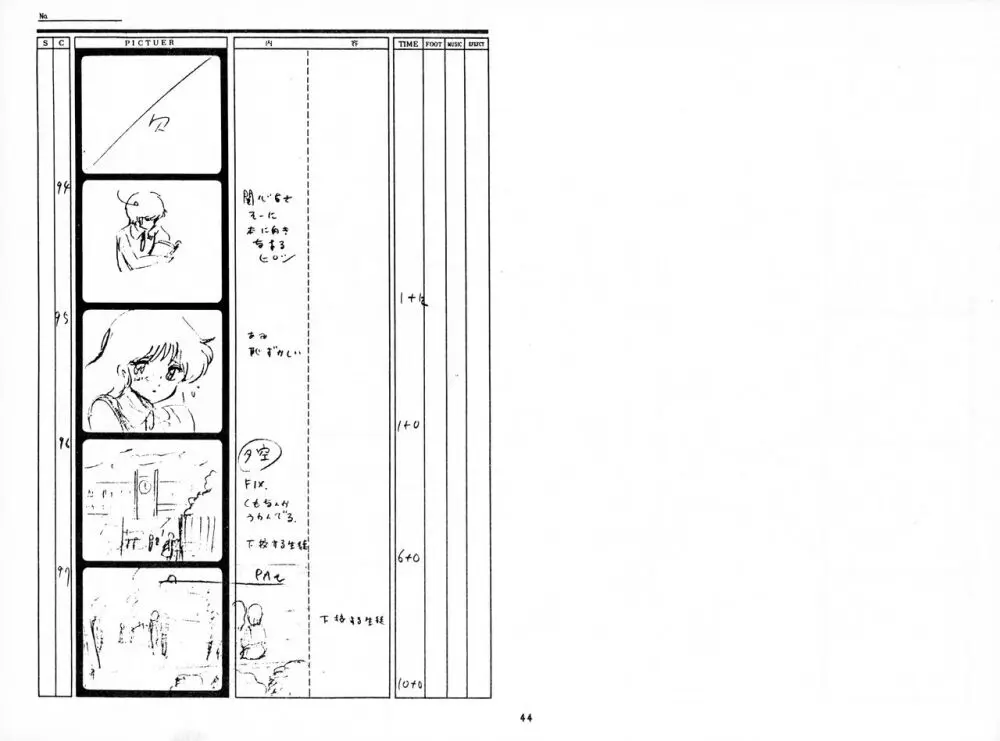 くりいむレモン 絵コンテ・設定資料集 PART1 「媚・妹・Baby」 & PART5「亜美・AGAIN」 Page.42