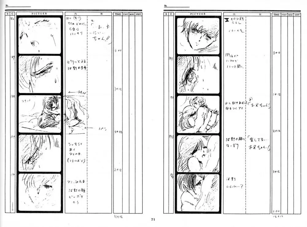 くりいむレモン 絵コンテ・設定資料集 PART1 「媚・妹・Baby」 & PART5「亜美・AGAIN」 Page.68