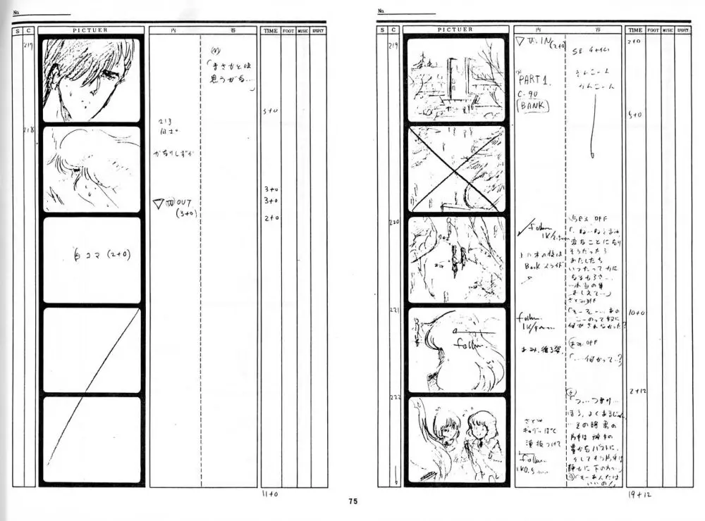 くりいむレモン 絵コンテ・設定資料集 PART1 「媚・妹・Baby」 & PART5「亜美・AGAIN」 Page.73