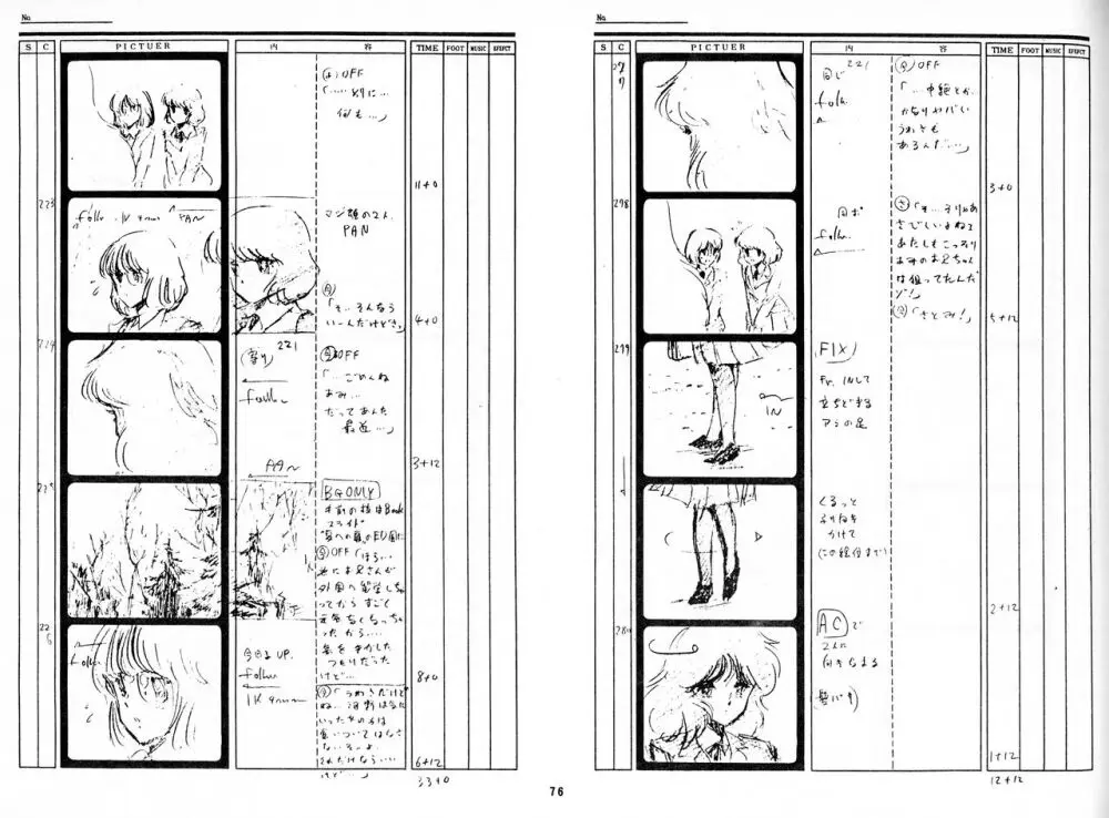 くりいむレモン 絵コンテ・設定資料集 PART1 「媚・妹・Baby」 & PART5「亜美・AGAIN」 Page.74