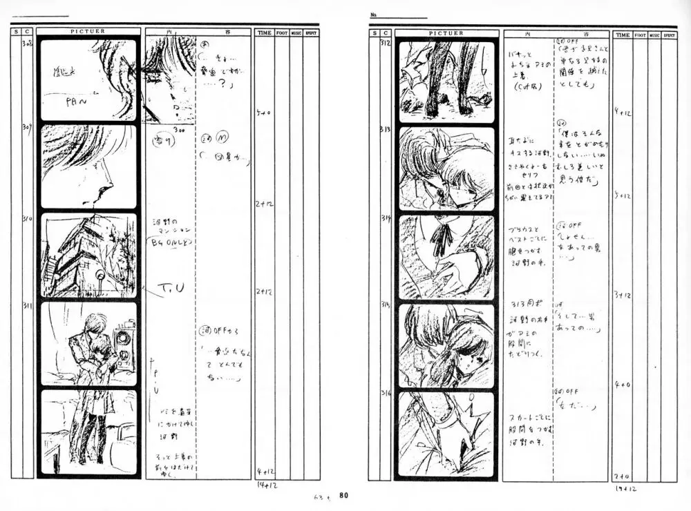 くりいむレモン 絵コンテ・設定資料集 PART1 「媚・妹・Baby」 & PART5「亜美・AGAIN」 Page.79