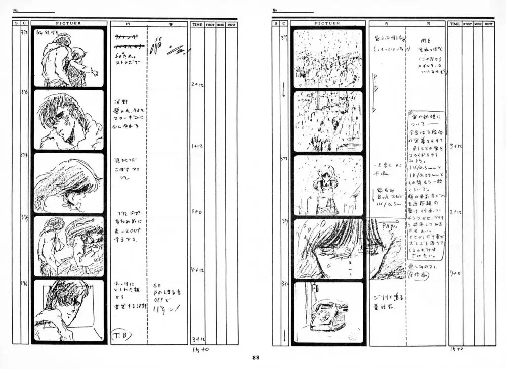 くりいむレモン 絵コンテ・設定資料集 PART1 「媚・妹・Baby」 & PART5「亜美・AGAIN」 Page.87