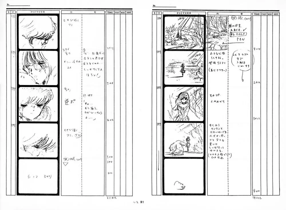 くりいむレモン 絵コンテ・設定資料集 PART1 「媚・妹・Baby」 & PART5「亜美・AGAIN」 Page.90