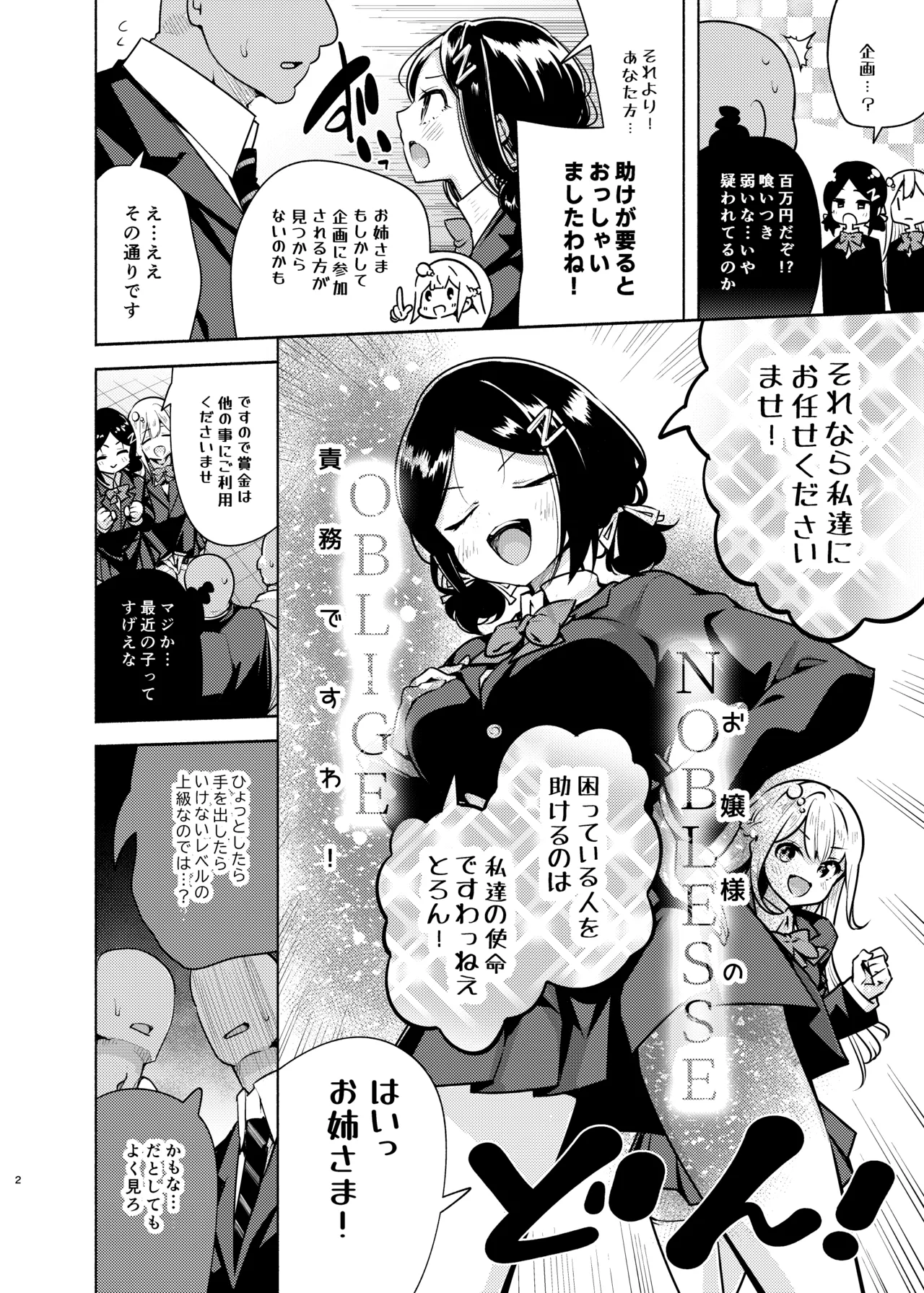 お嬢様姉妹のいたずらチャレンジ! Page.3