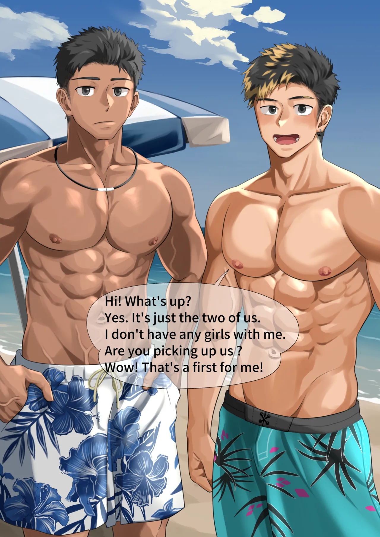 ビーチで逆ナン…(p10.)【ENG】 (Pixiv Fanbox) Page.11