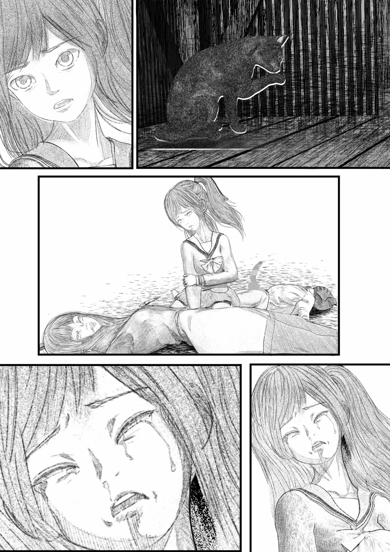 首絞め!漫画・スナッフシリーズ「三部作総集編」/首絞めリョナ・コミック作品 Page.57