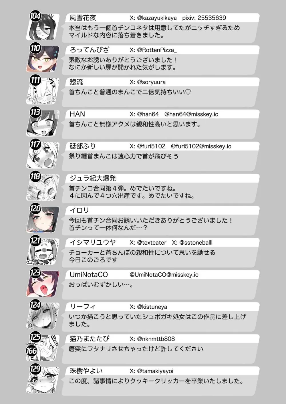 Dick Neck Mix! 4 首チンコ合同誌 Vol.4 Page.164