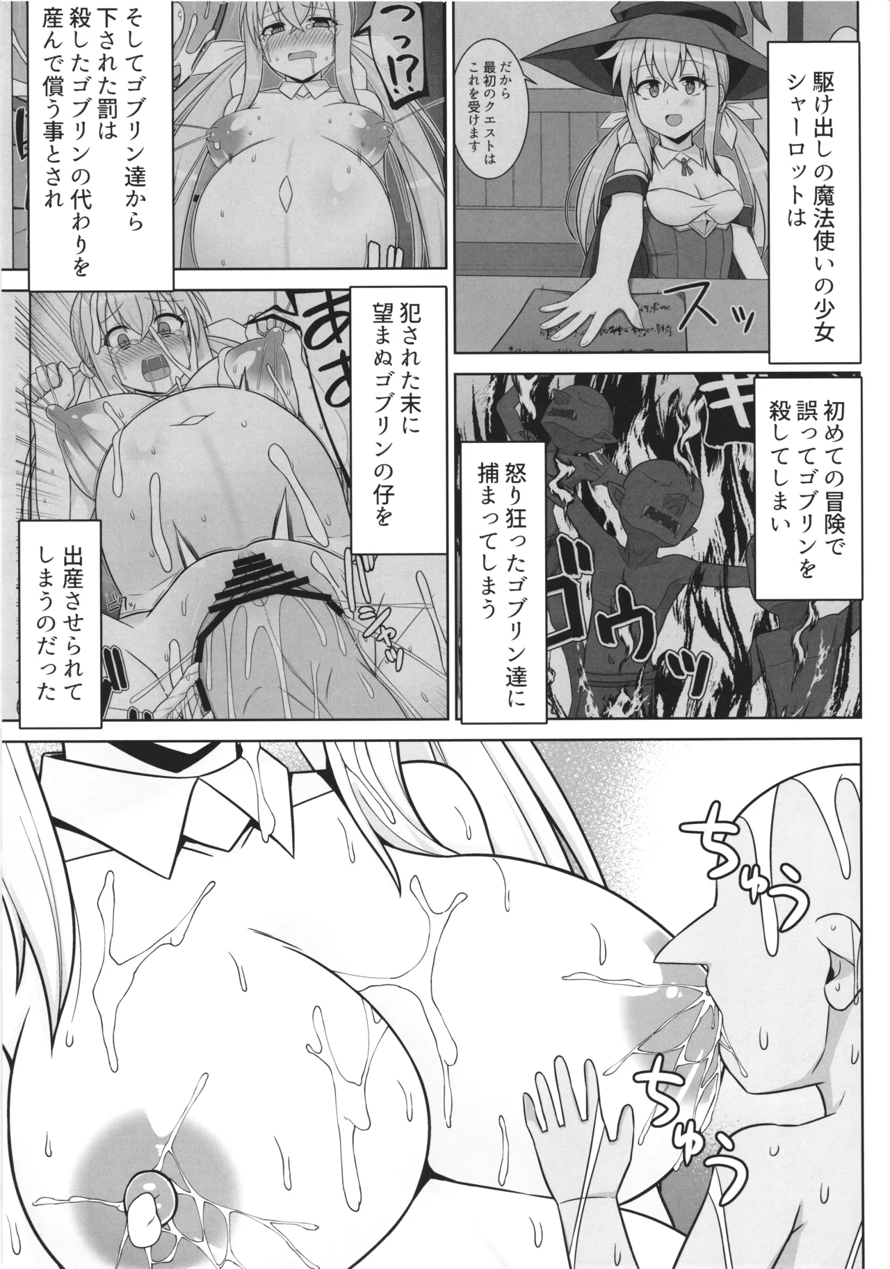 幻想妊婦臨歓 ゴブリンのママにされちゃった魔法使いちゃんが自分が産んだ子とエッチして子供の子供を孕まされちゃう本 Page.3
