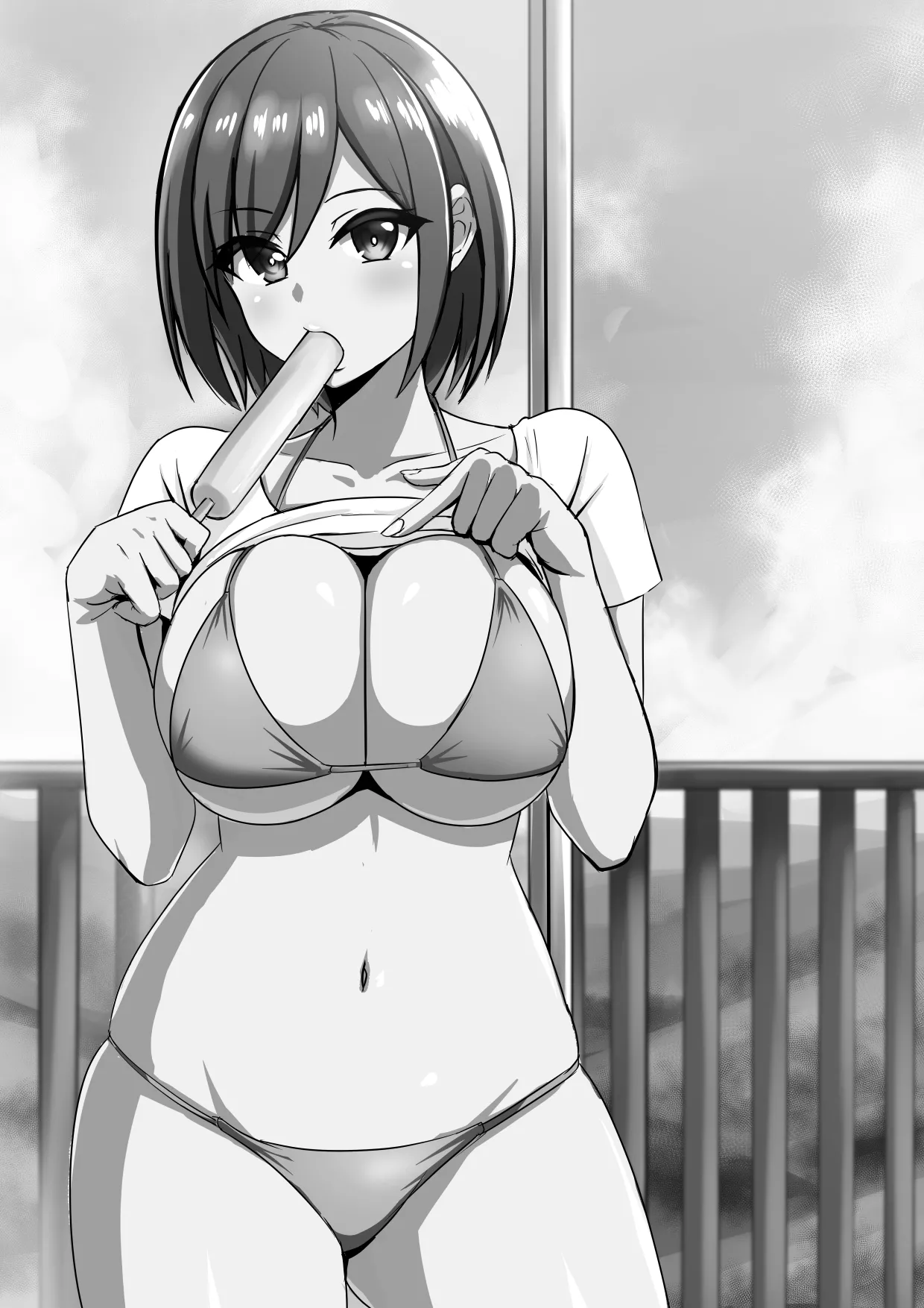 外が灼熱なのでクーラーがんづけでセフレとヤリまくる Page.3