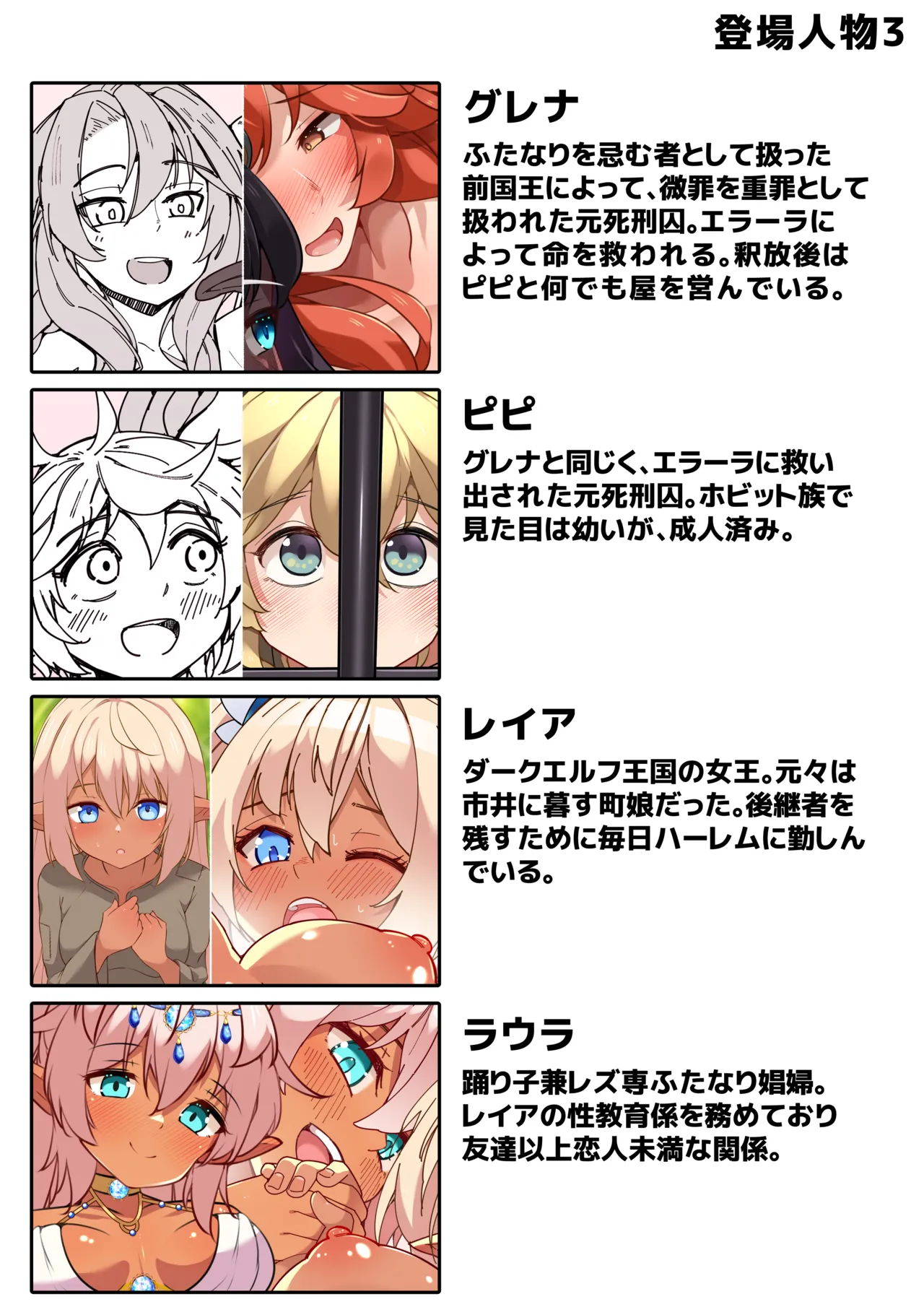 ディックガールとふたなりダークエルフと小人化・胎内回帰。 Page.33