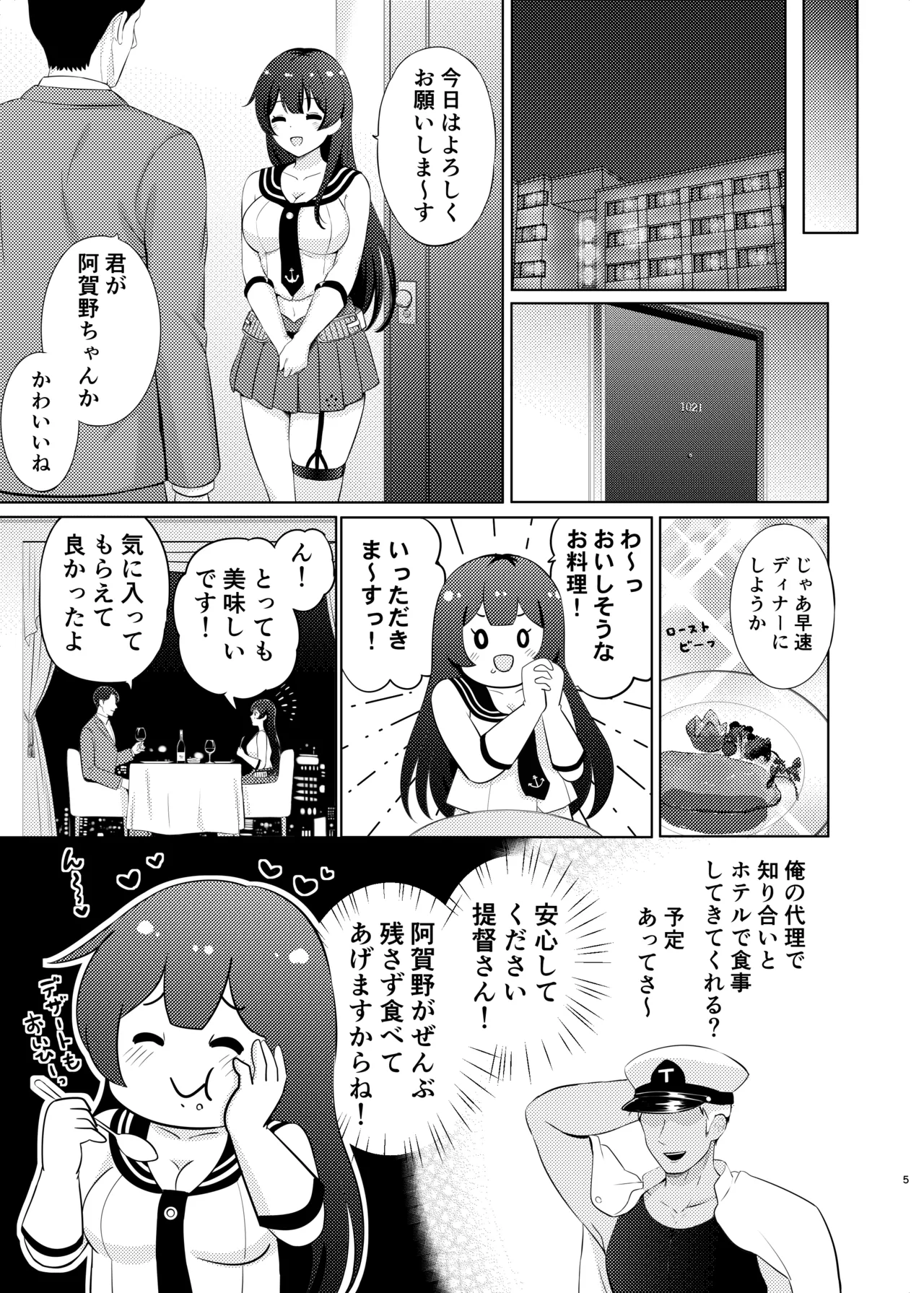 阿賀野パパ活させられちゃった Page.4