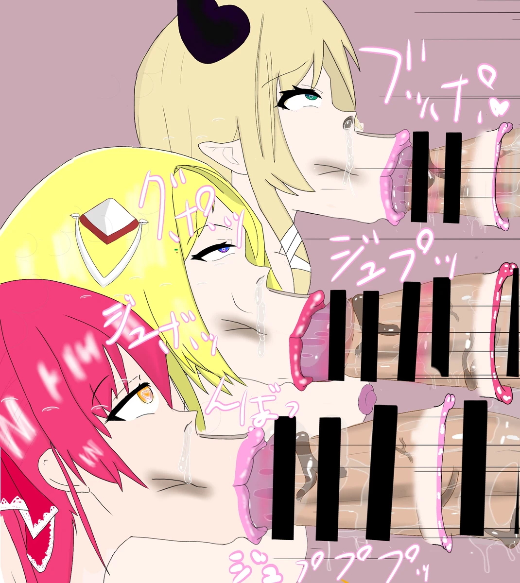 ホロライブ 年下キラー3人過激ひょっとこフェラ Page.8