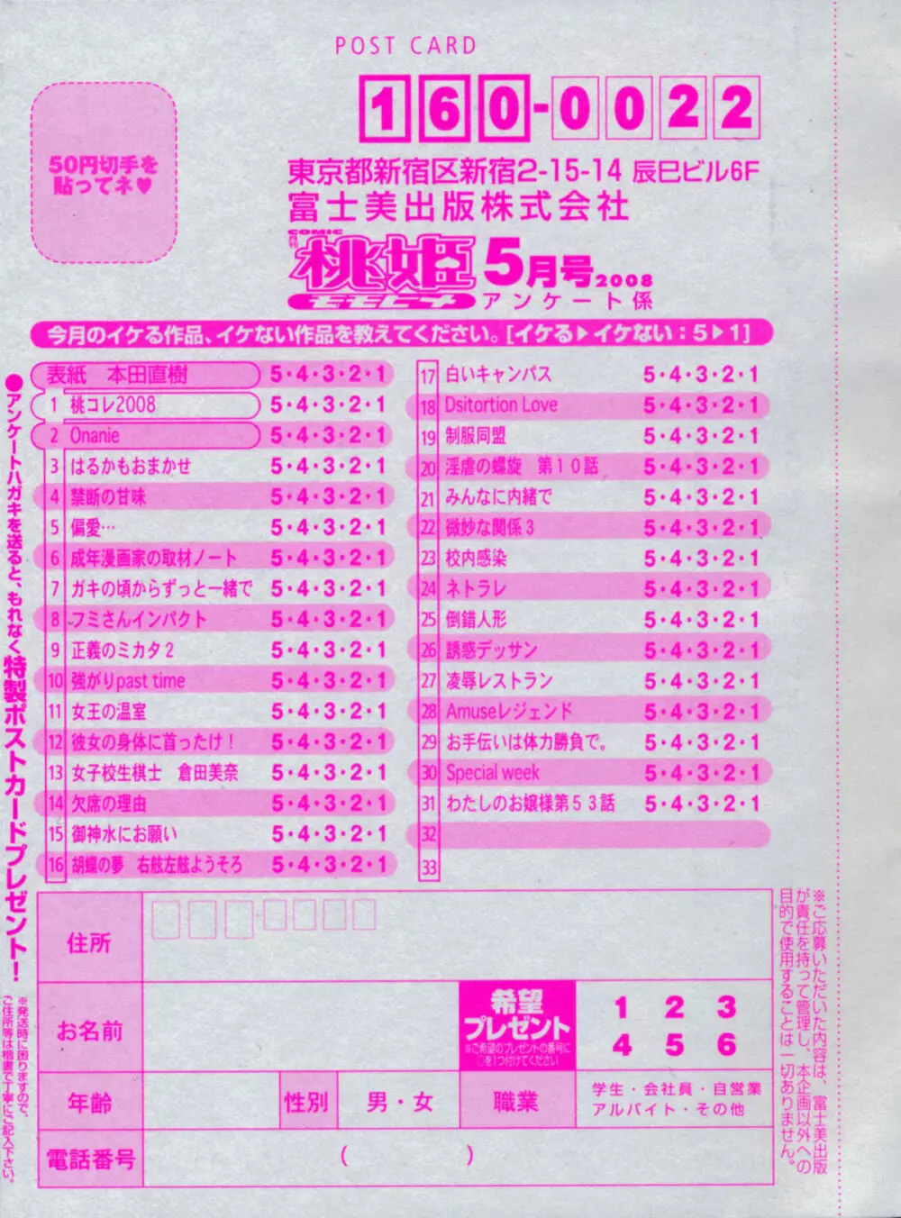 COMIC 桃姫 2008年05月号 Page.506