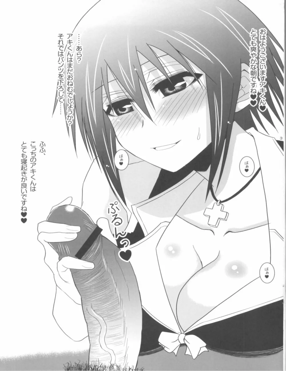 朝と寝起きと生理現象 ~玲と翔子の朝勃ち処理本~ Page.3