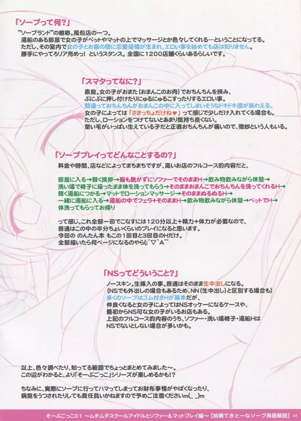 そーぷごっこ01 ~ムチムチスクールアイドルとソファー&マットプレイ編~ Page.4